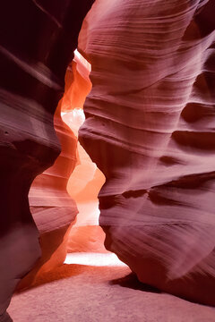 Dramatic Orange Upper Antelope Slot Canyon in Page, Arizona