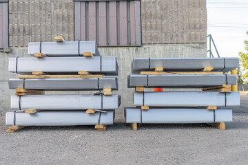 metal roofing sheets waiting for delivery to customer