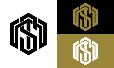 letter ms logo design - obrazy, fototapety, plakaty