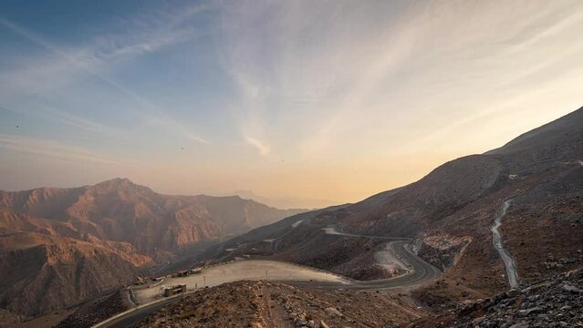Ras Alkhaimah Mountain sunrise Timelapse