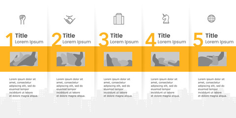 Timeline infographics 1 to 5 steps to complete. Vector illustration