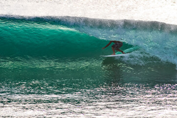 surfing in the sea