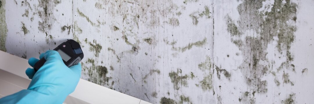 Mold Damage Test. Wet Concrete