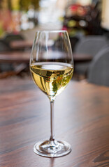 Served table set at summer terrace cafe