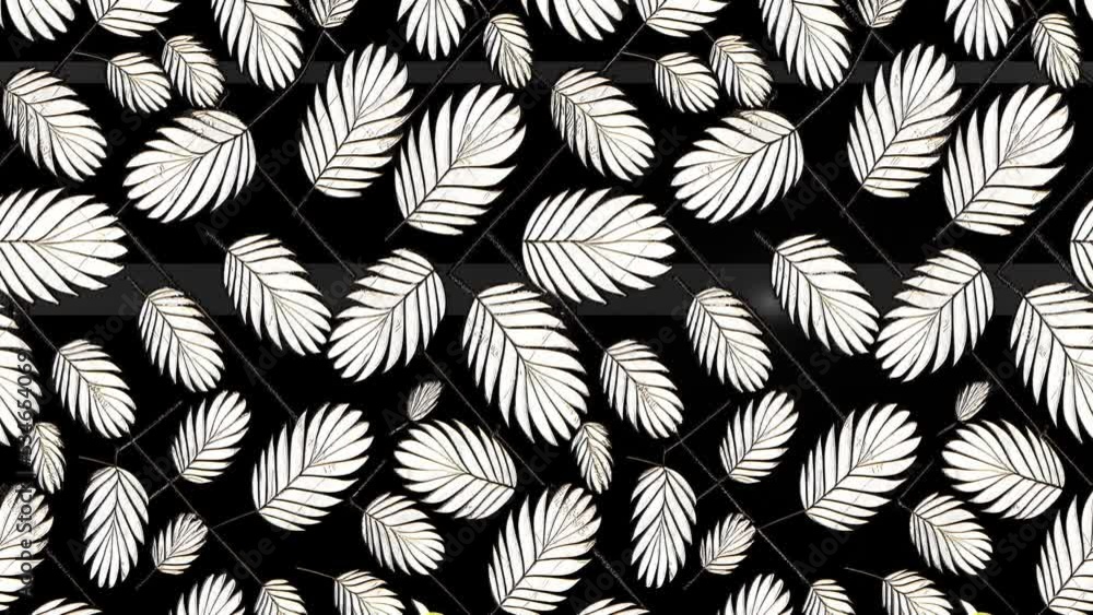 Poster bird feathers seamless looping animation. easter animation with chicken feathers. flat render. desig