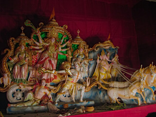 godess durga idol festival of bengali hindus in west bengal
