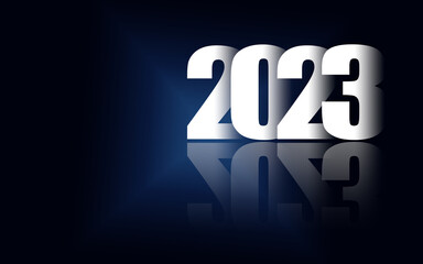 2023 creative modern innovation and technology concept Set of Happy New Year posters. Design templates for celebration and season decoration. blue gradient backgrounds for branding, banners, covers