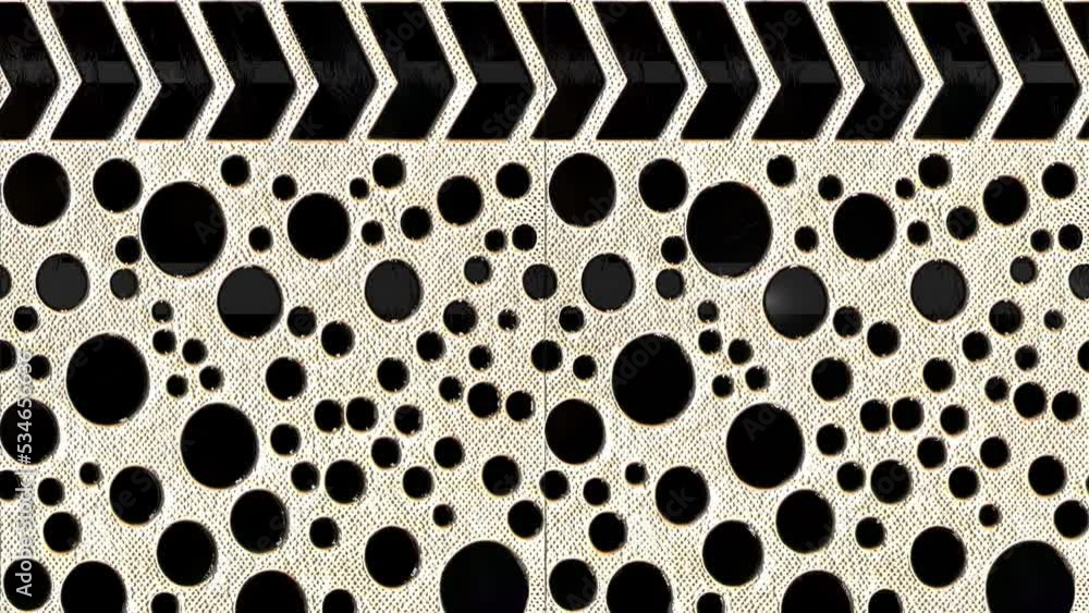 Poster abstract dots animation with reflections.