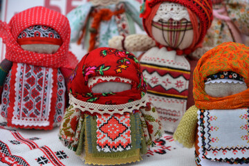 Ukrainian traditional motanka doll .