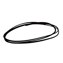 Naklejka premium Circle scribble mark