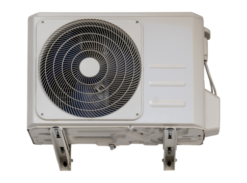 Condizionatore isolato su trasparente