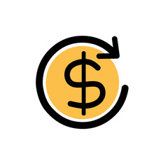 Obraz premium Money icon wih color, Finance vector