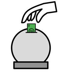 Money icon wih color, Finance vector