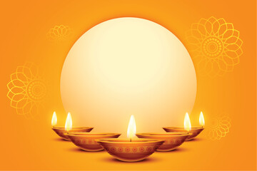 traditional diwali background with image or text space