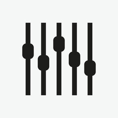 Equalizer Icon Vector Template For Web, Computer And Mobile App