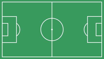 football pitch, Soccer field. flat football field vector with a white line.