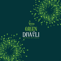 green eco diwali firework celebration concept background