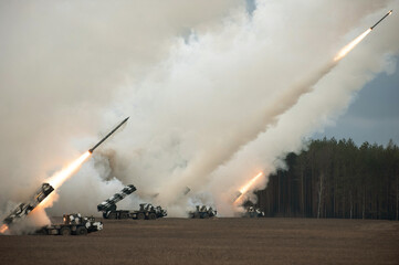Launch of military missiles