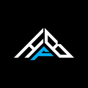 HFB letter logo creative design with vector graphic, HFB simple and modern logo in triangle shape.