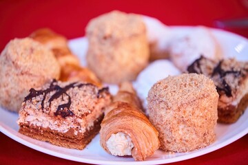 Confectionery and pastries. Delicious desserts from the pastry chef.