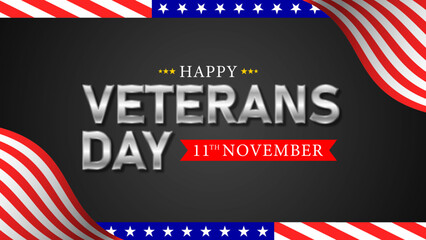 Fototapeta na wymiar Veterans day background,banner,greeting card and banner with american flag and stars