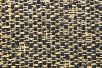 Jute knitted rug close up background. carpet texture