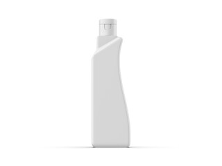 Cosmetic bottle mockup for cream, liquid soap, foams, lotion, shampoo. clean white plastic bottle on isolated white background, 3d render illustration.