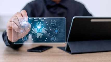 Digital transformation technology strategy, IoT, internet of things. transformation of ideas and the adoption of technology in business in the digital age, enhancing global business capabilities. Ai