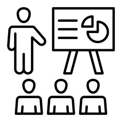 Presentation Line Icon