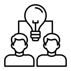 Idea Sharing Line Icon