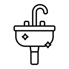 Sink Line Icon