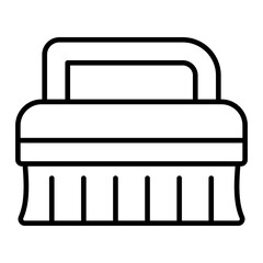 Cleaning Brush Line Icon