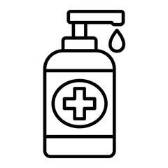 Hand Sanitizer Line Icon