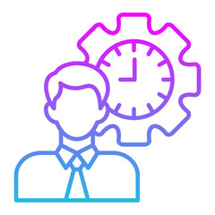 Punctuality Line Gradient Icon