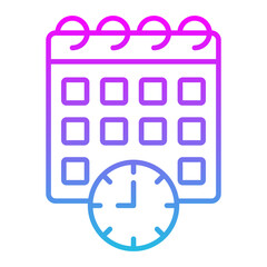 Appointment Line Gradient Icon
