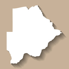 Botswana vector country map silhouette