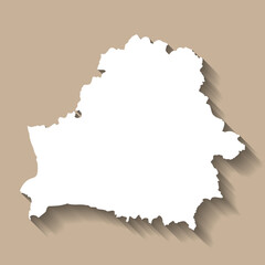 Belarus vector country map silhouette