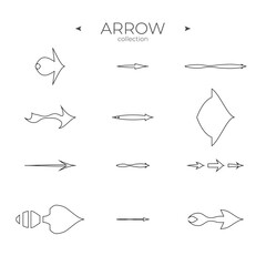 Thin Line Icons. Universal Arrow icon. Modern vector symbols. For Web Graphics. Vector illustration