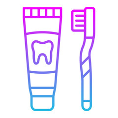 Dental Hygiene Line Gradient Icon