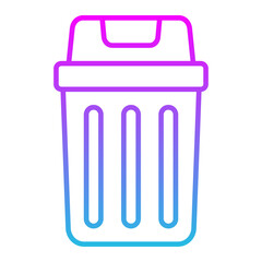 Trash Bin Line Gradient Icon