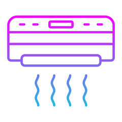 Hand Dryer Line Gradient Icon