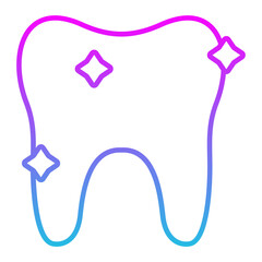 Teeth Line Gradient Icon