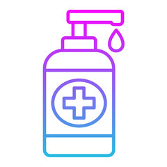Hand Sanitizer Line Gradient Icon