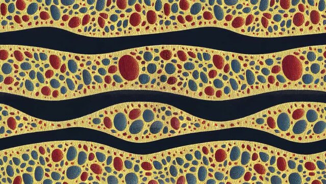 Rug seamless looping animation with ethnic animation, fabric, grunge background, boho style animation, 3d render