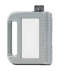 Motor oil with blank label isolated on transparent background. 3D illustration