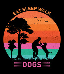 Retro Vintage dog t-shirt design.