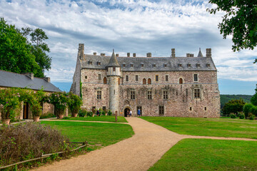 Fototapeta na wymiar Château de la Roche-Jagu is a 15th century fortified house located l in the Côtes-d'Armor, Brittany, France