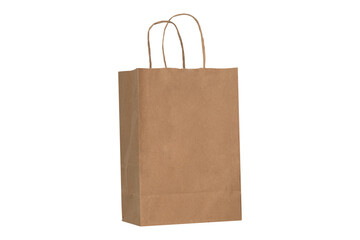 mock up-Recycle Craft paper bag mockup isolated on white background.