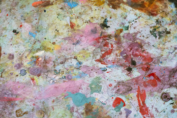 Abstract watercolor palette of grange color, mix color, background,a mixture of color, stains with water color. Texture and surface background.