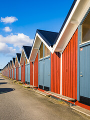 Red sea cottages in a row